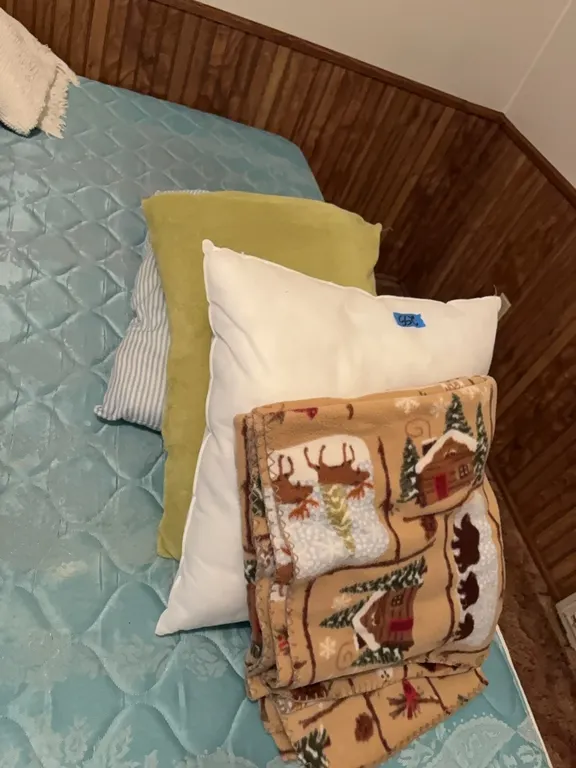 3 PILLOWS-BLANKET