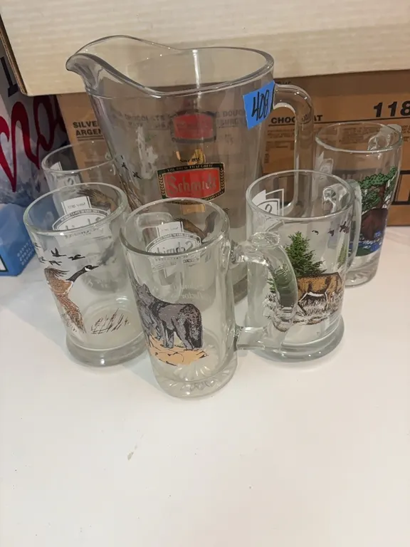 SCHMIDT PITCHER-5 MUGS