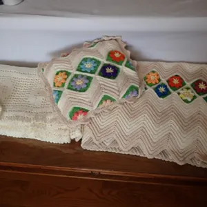 Floral Crafted Blanket and Pillow plus