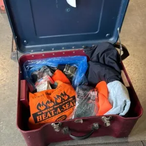 BOX WITH HUNTING GEAR