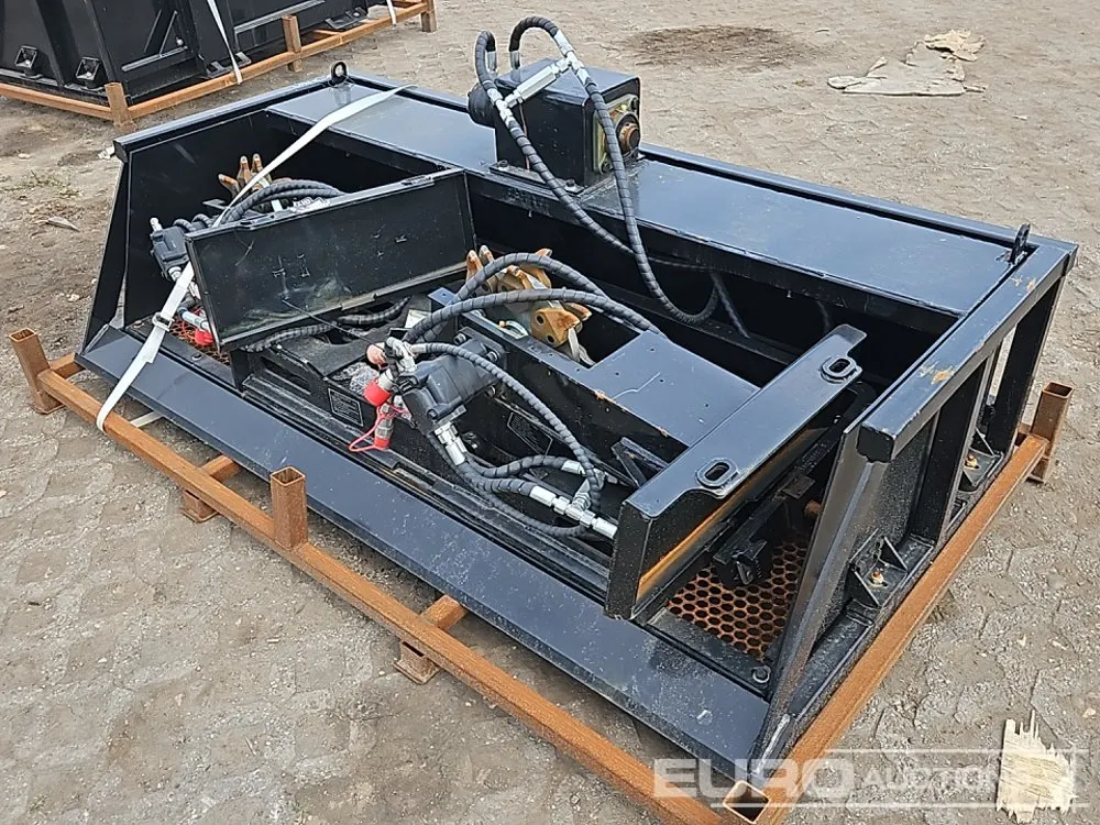 GIYI 79" Screening Bucket, Fork Frame with to suit Skidsteer Loader, Stump Grinder (2 of) to suit Mini Skidsteer Loader