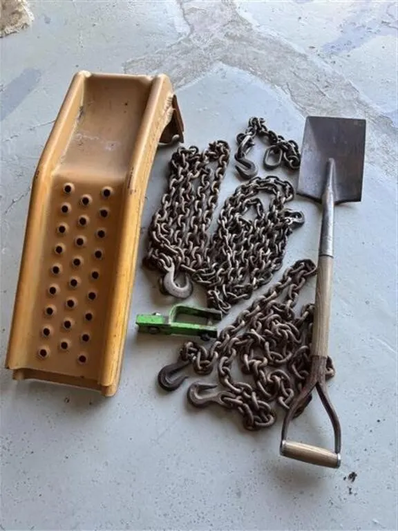 Car Ramps * 36' Logging Chain * Shovel