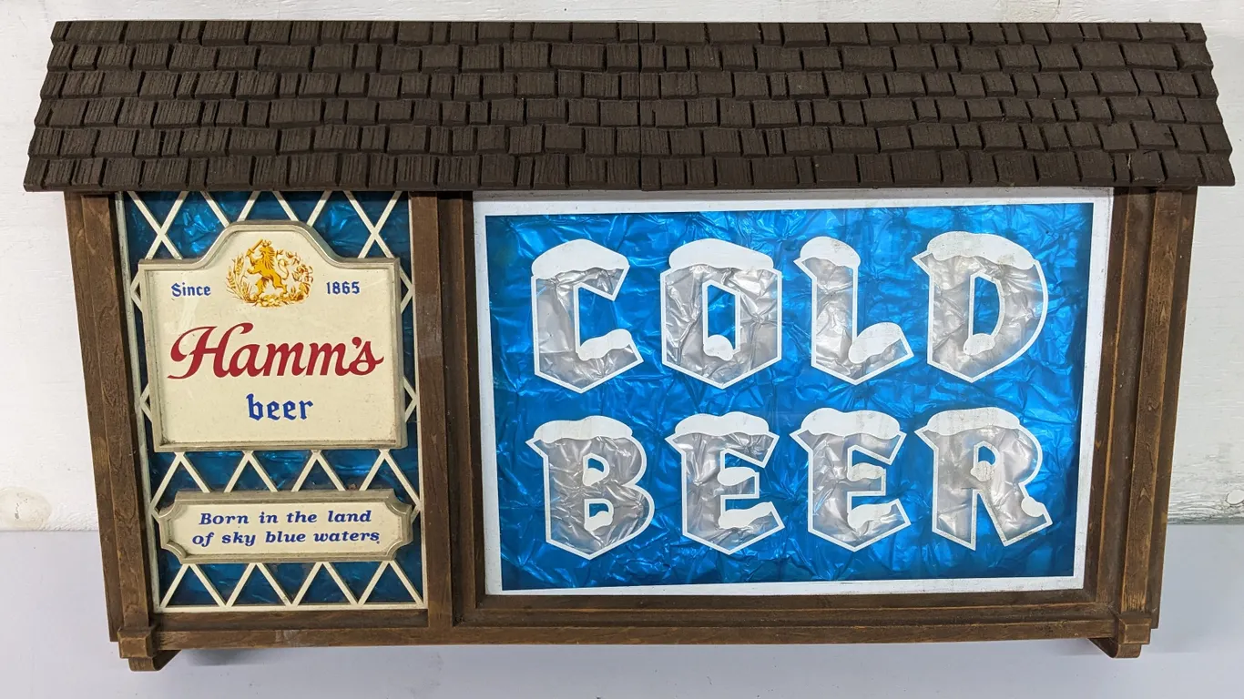 HAMMS COLD BEER SIGN