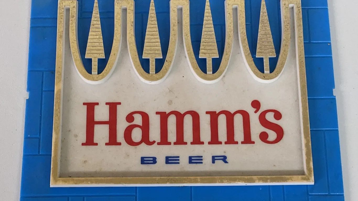 PLASTIC PANEL OUT OF A HAMMS BEER SIGN