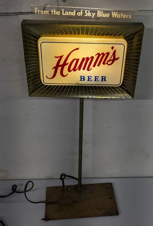 HAMMS BEER DISPLAY LIGHTED SIGN