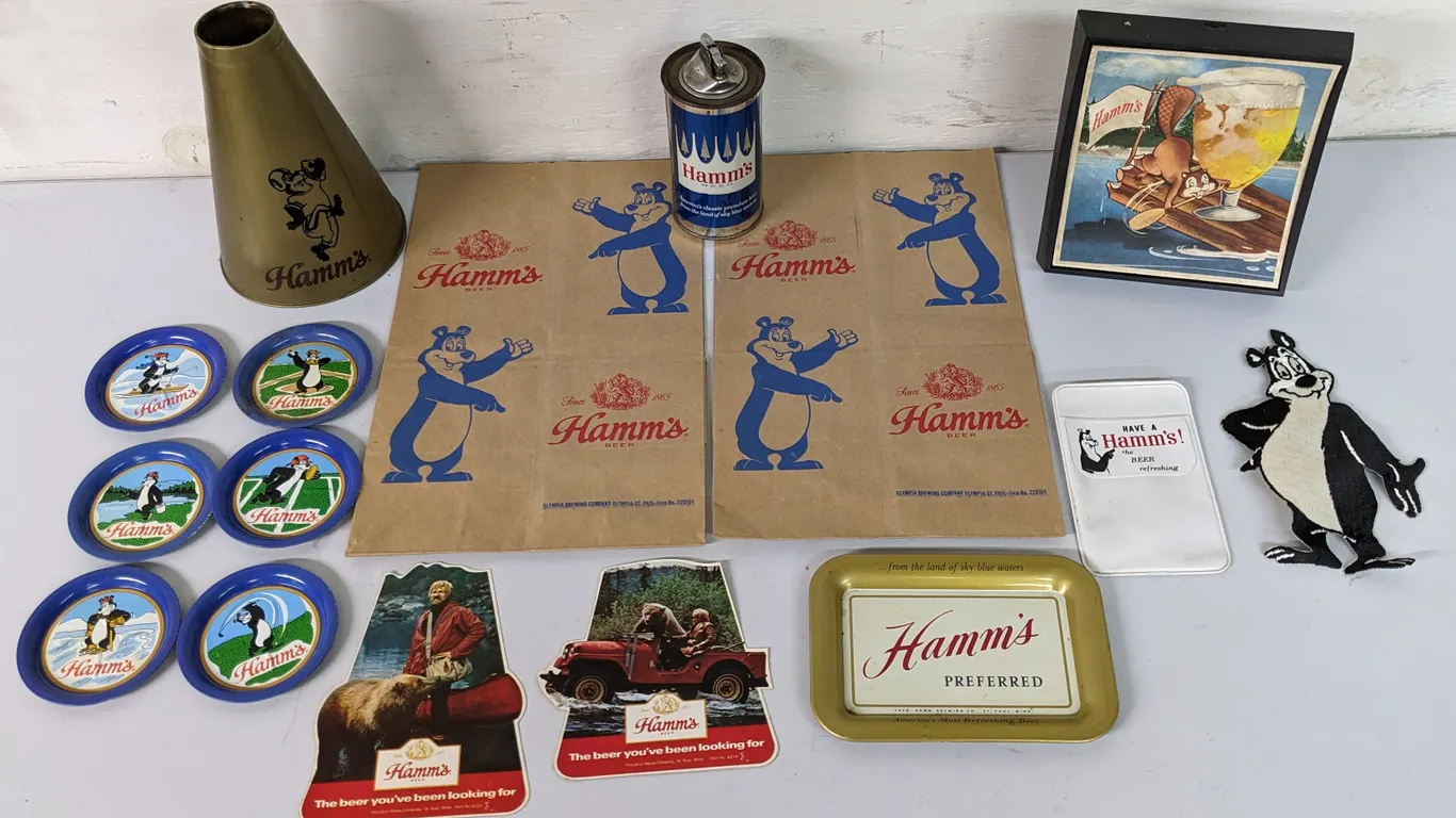 ASSORTED HAMMS BEER ADVERTISING ITEMS