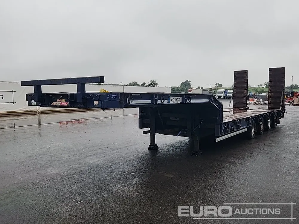 Dennison Trailers 4 Axle Step Frame Low Loader Trailer Hydraulic Ramps Outriggers