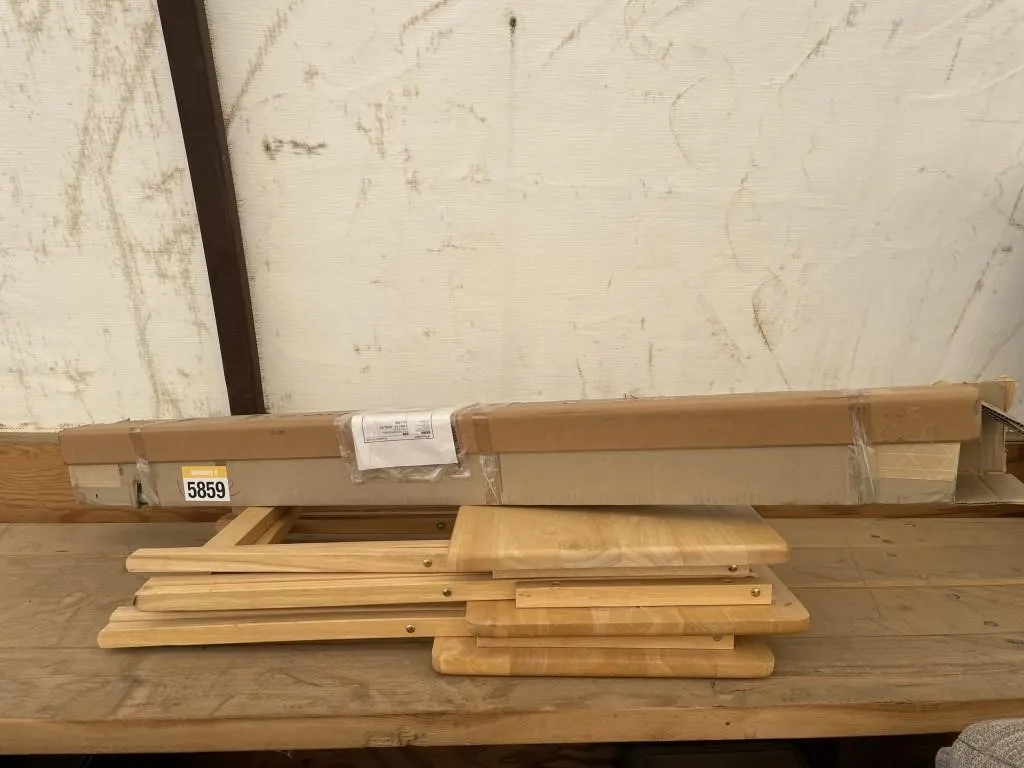 Three TV Trays & Blinds