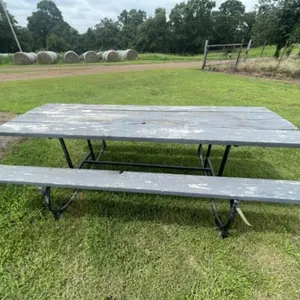 Picnic Table - Wood w/Metal Frame - 8ft