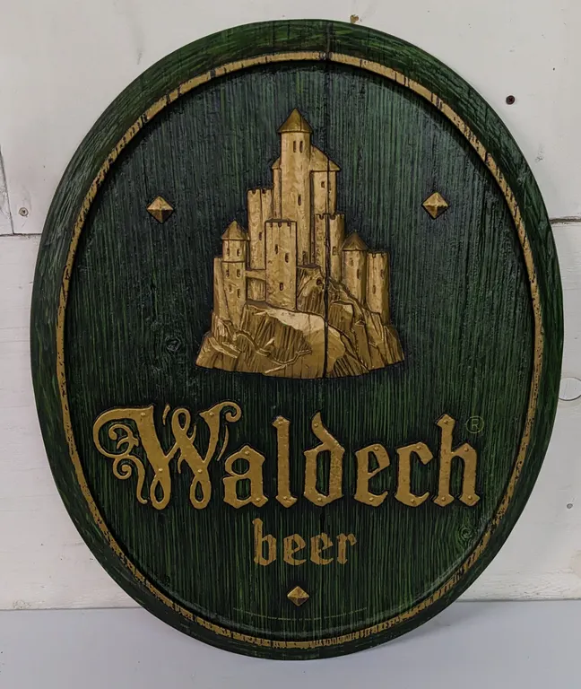 1969 HAMMS WALDECH BEER PLASTIC BLOW MOLD SIGN