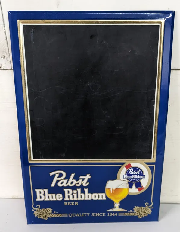 EMBOSSED TIN BLACKBOARD SIGN PABST BLUE RIBBON BEER