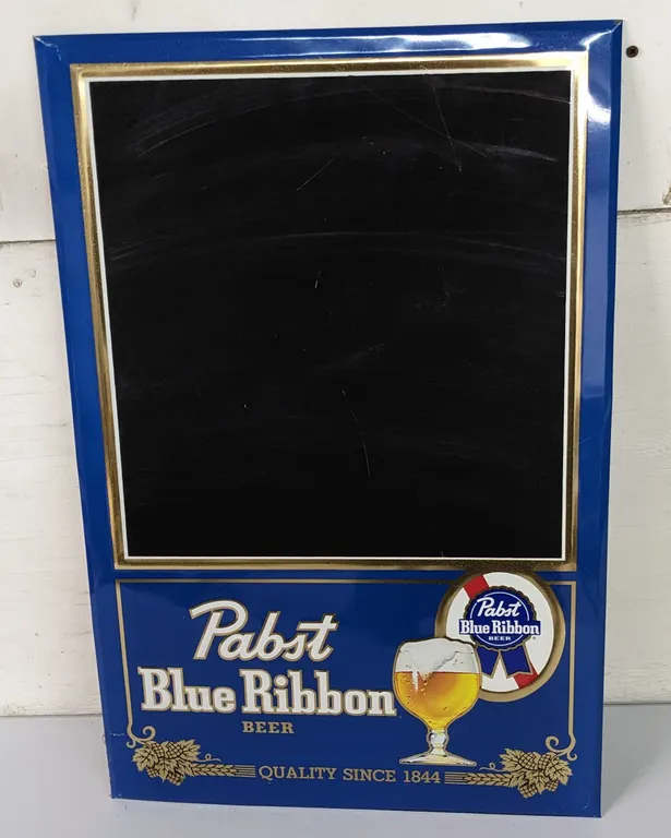 EMBOSSED TIN BLACKBOARD SIGN PABST BLUE RIBBON BEER