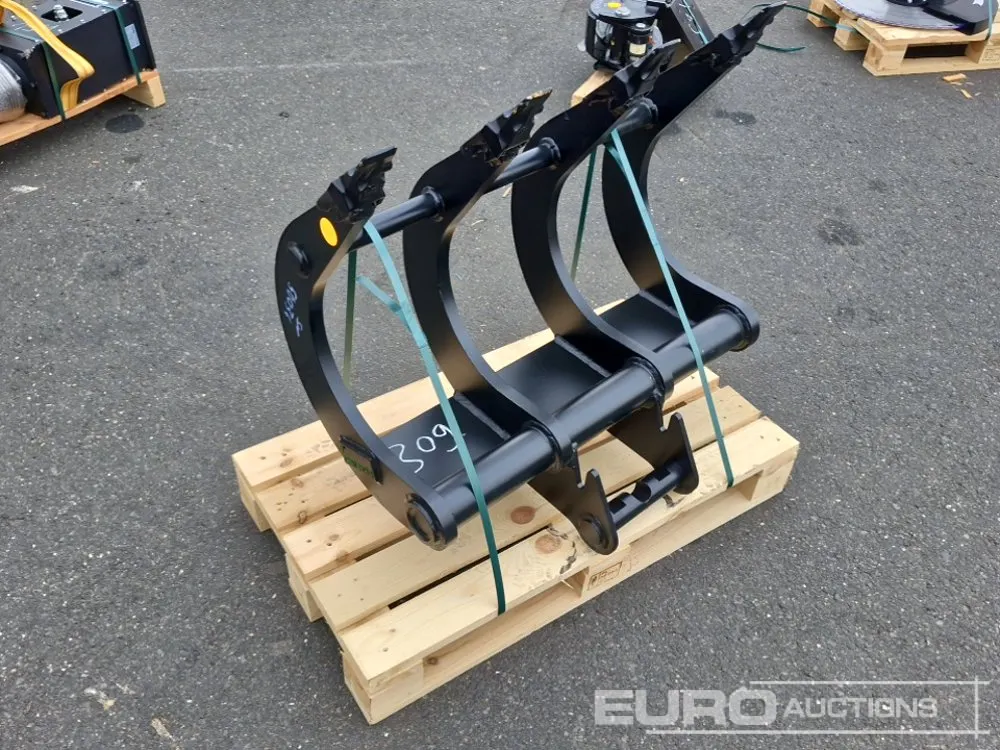 Unused Häner HRR800 3.7 MS03 Lifting Rake 800mm, to suit 3-7 Ton Mini Excavator, Symlock, weight 128kg