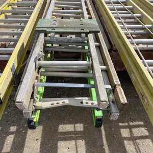One Fiberglass Ladder & Three Wood Ladders