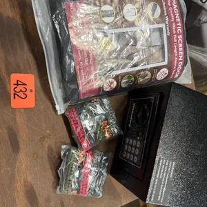 2-magnetic screen doors,mini safe,bracelets