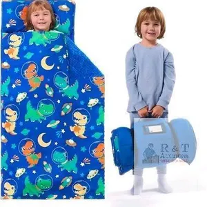 New JOIEDOMI Toddler Nap Mat with Pillow & Blanket - 55''*30'' for Kids Ages 3-7 Years - Roll Up Nap Mat for Preschool - Soft Kids Sleeping Mat - 