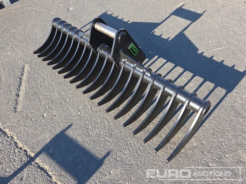 Unused 2026 Häner HBR1400-MS03A Lifting Rake (1400mm) to suit 2-6 Ton Excavator, Weight: 85kg