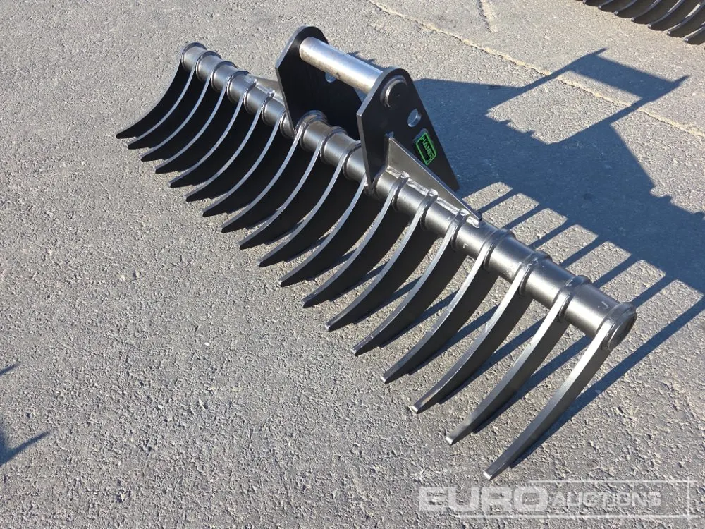 Unused 2026 Häner HBR1600-MS08A Lifting Rake (1600mm) to suit 6-10 Ton Excavator, Weight: 133kg