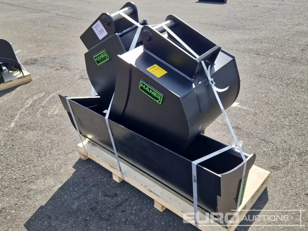 Unused Häner Bucket Package HHG3140-MS03A Tilt Ditching, HTL430-MS03A (300mm), HTL460-MS03A (600mm) Digging Buckets, MS03 to suit 3-5 Ton Excavator (3