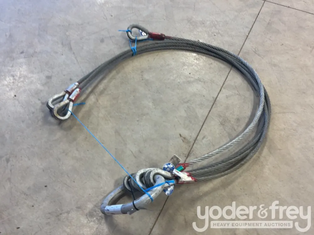 Unused American Rigging Supply, Wire Rope Sling, 5 Leg, 4- 5/8" x 8', 1- 3/4" x 6'
