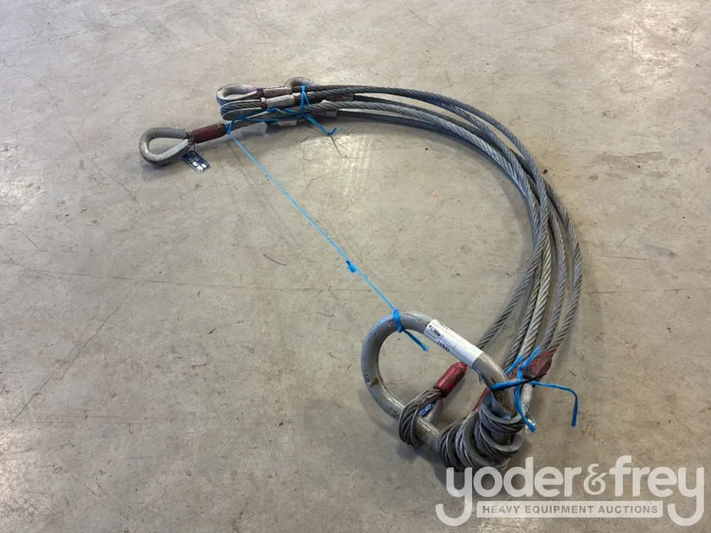 Unused American Rigging Supply, Wire Rope Sling, 5 Leg, 4- 5/8" x 5', 2- 5/8" x 5.6', 1- 3/4 x 6'