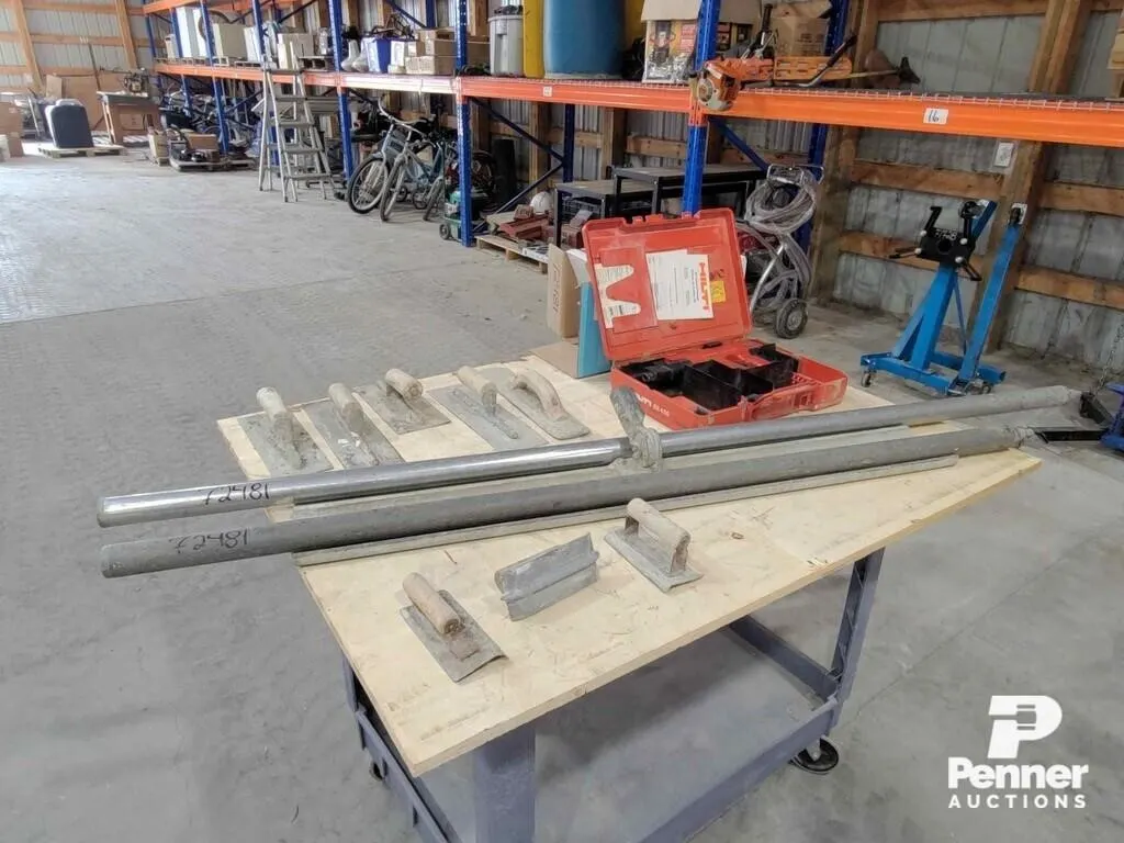 Hilti DX450 Nailer, 45" Bull Float & Hand Floats
