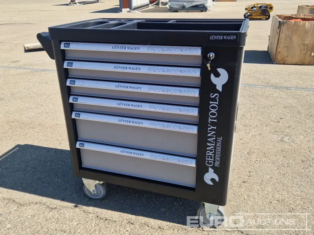 Unused Gunter Wagen Trolley, 220Ocs, Complete with Tools, 6 Drawers / Carro Porta Herramientas Completo, 6 Cajones