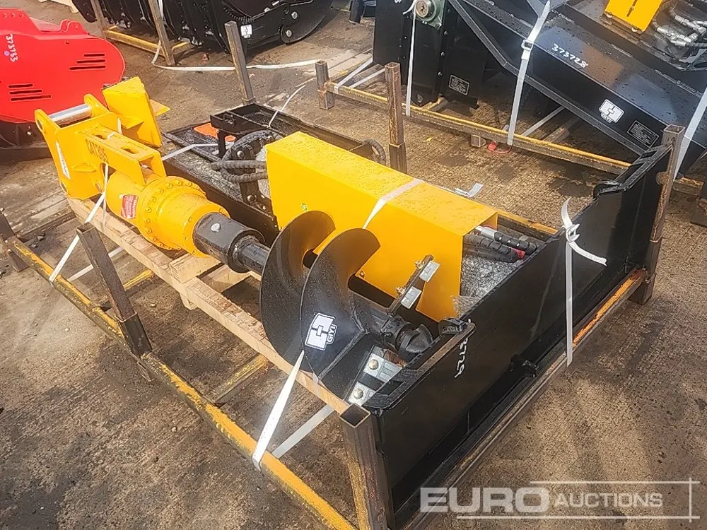 Unused Log Splitter to suit Mini Skidsteer Loader, Log Splitter, Auger to suit Skidsteer Loader (3 of)