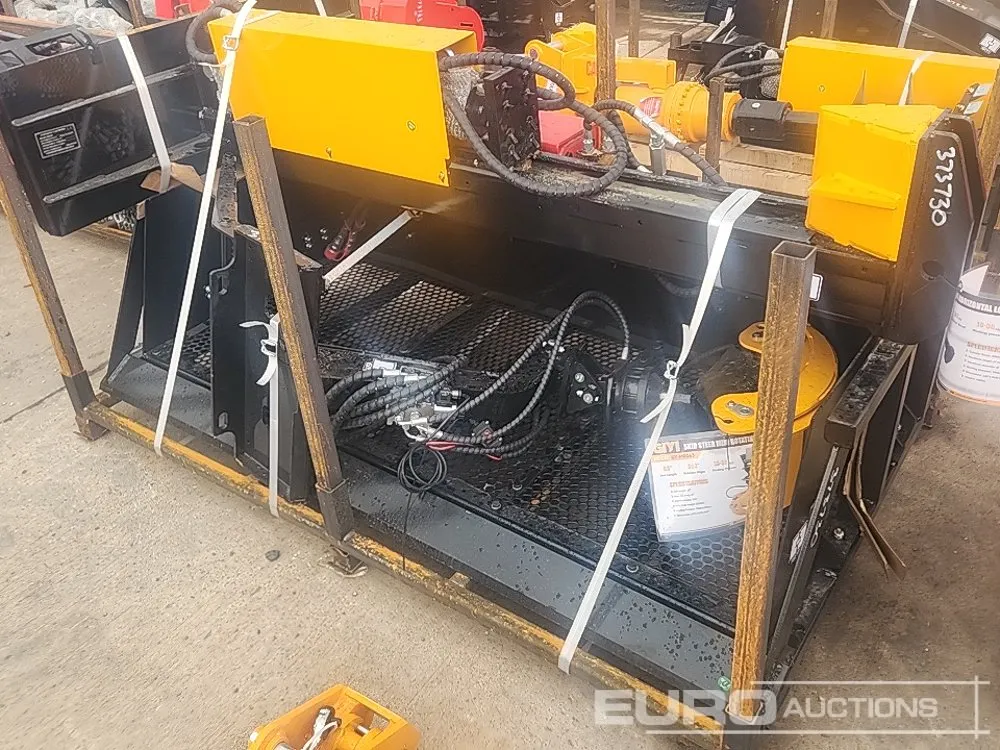 Unused Log Splitter, VB79 Vibrating Bucket to suit Skidsteer Loader, MRG69 Rotating Grapple to suit Mini Skidsteer Loader (3 of)