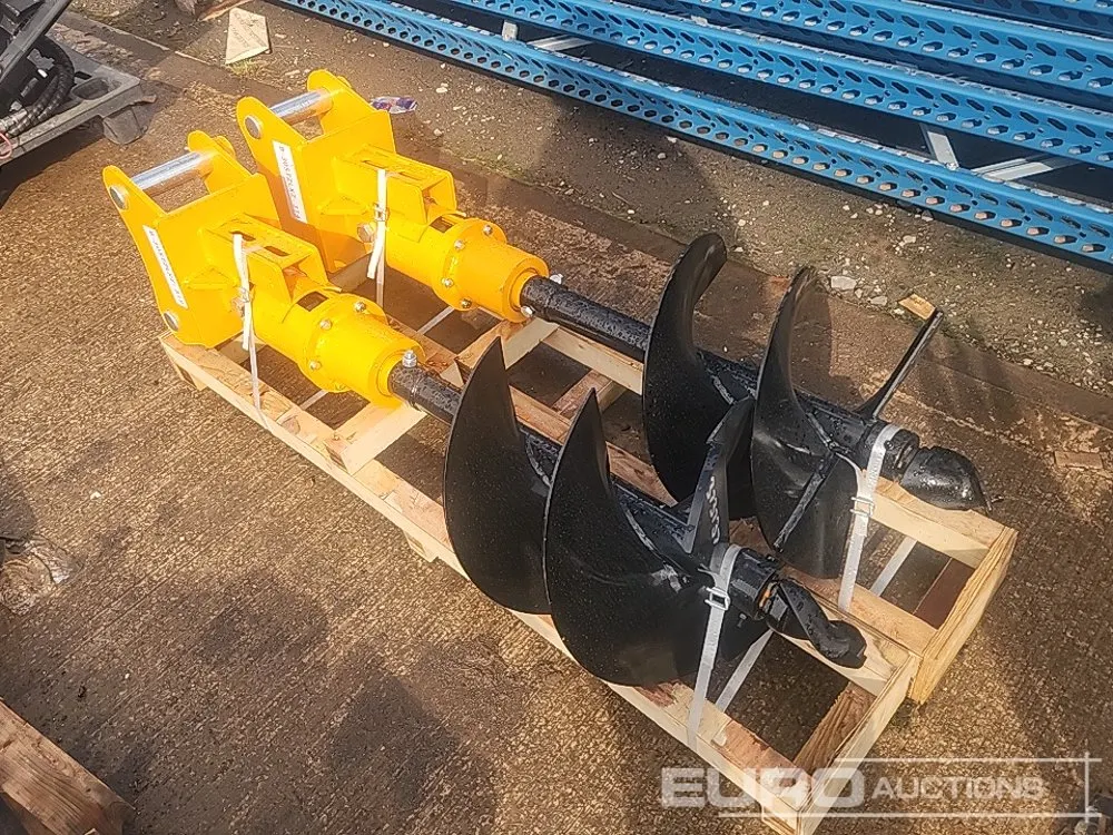 Unused 16" Hydraulic Auger 45mm Pin to suit 4-6 Ton Excavator