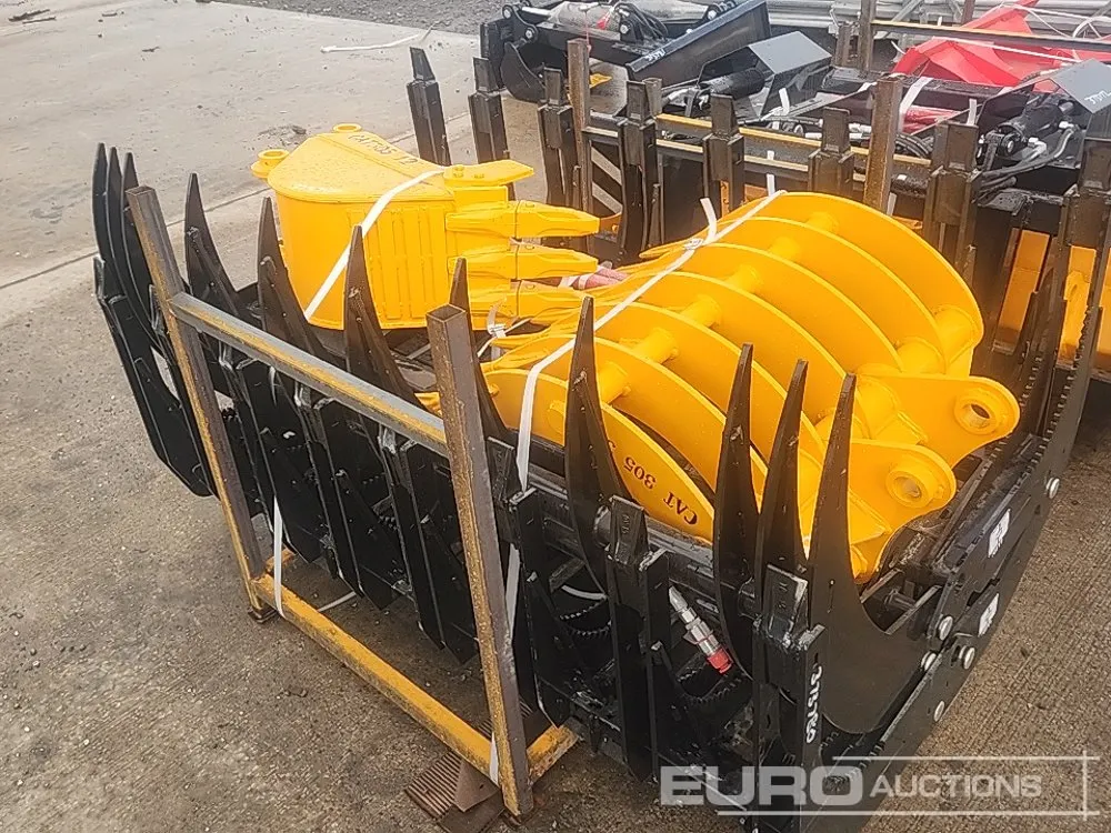 Unused 2026 72" Wood Grabber, Bale Spike to suit Skidsteer Loader, 24" Bucket, 44" Rake, Ripper (5 of)