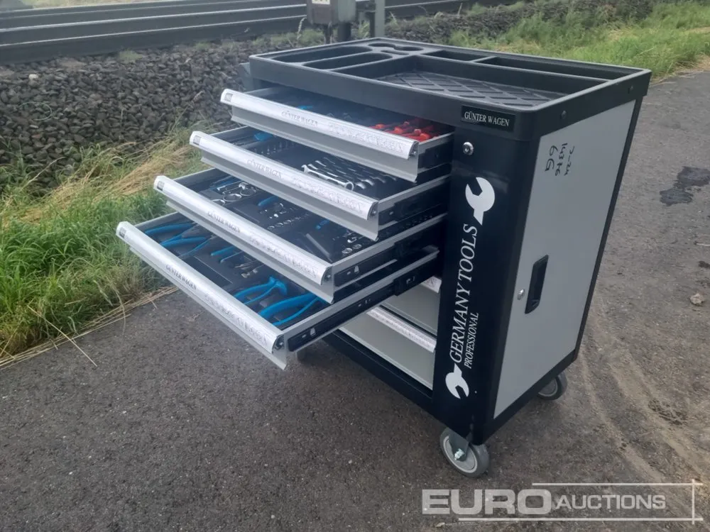 Unused Günter Wagen Germany Tool Trolley, 6 Drawers with Tools