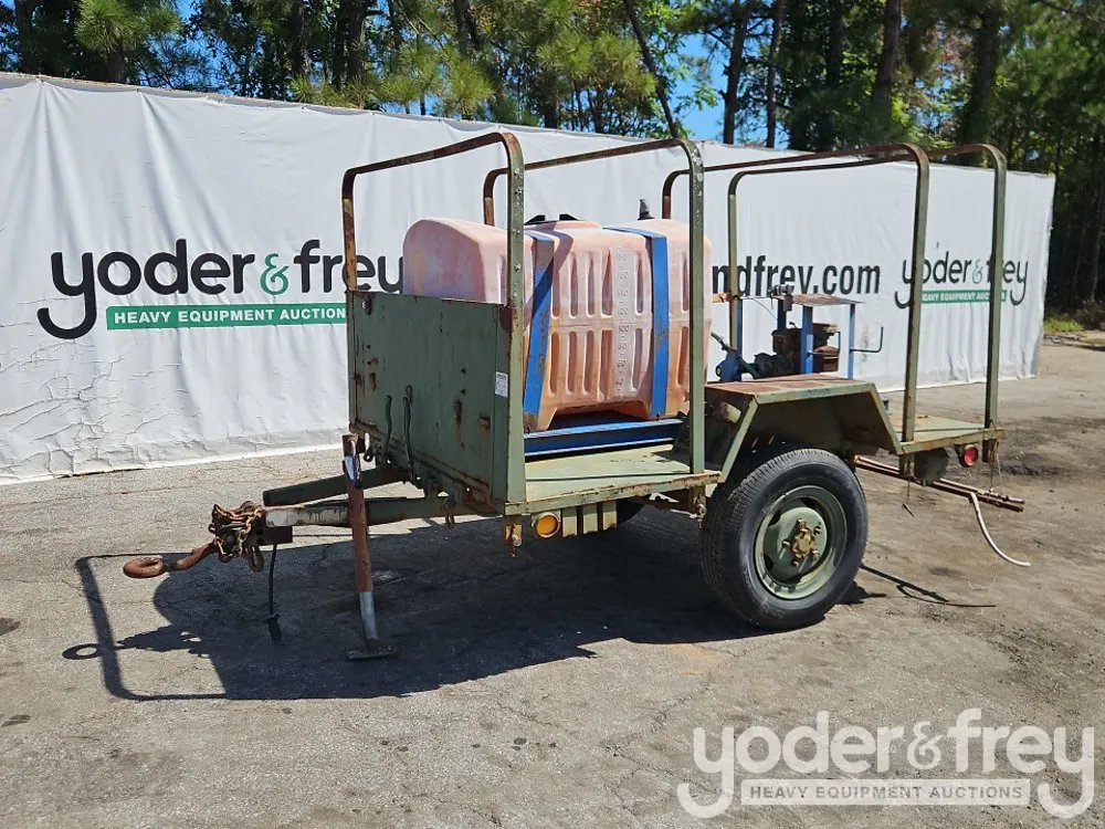 6' x 8' Single Axle Trailer, Sprayer (Homemade No Title/No MCO)