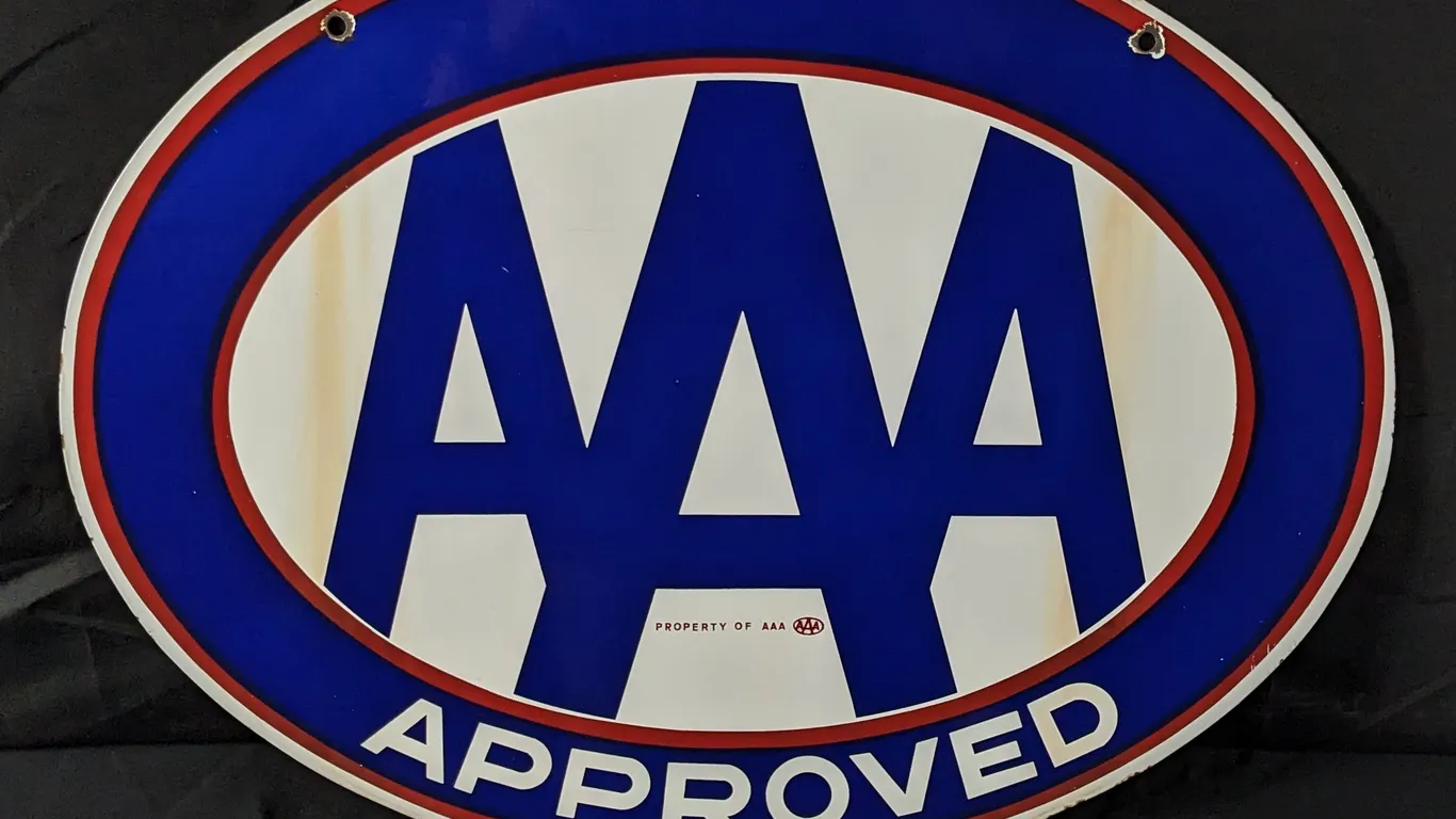 PORCELAIN SIGN TRIPLE A AAA APPROVED (2 SIDED)