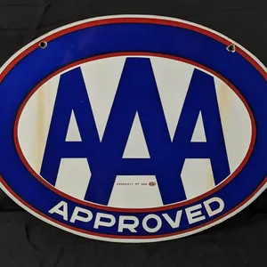 PORCELAIN SIGN TRIPLE A AAA APPROVED (2 SIDED)