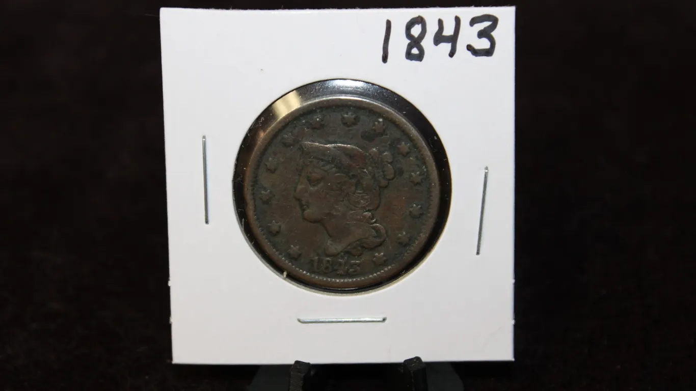 1843 U.S. Liberty Head Large Cent