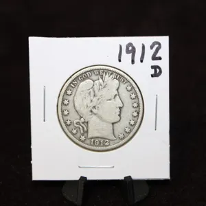 1912-D U.S. Barber Silver Half Dollar