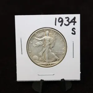 1934-S U.S. Walking Liberty Silver Half Dollar