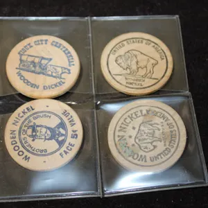 4 Wooden Nickels