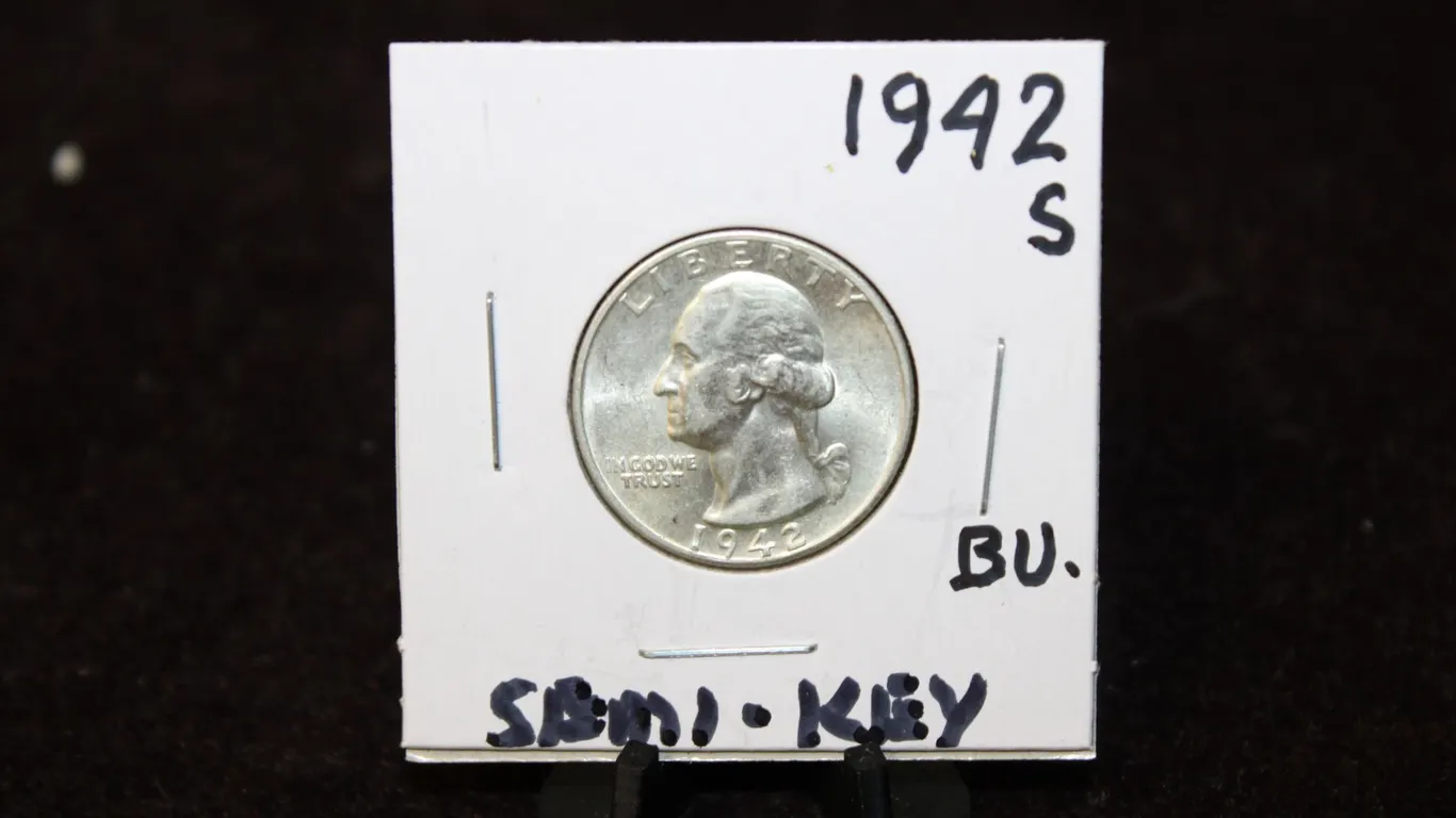1942-S U.S. Washington Silver Quarter