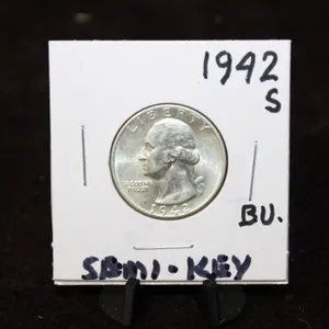 1942-S U.S. Washington Silver Quarter
