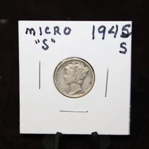 1945-S U.S. Mercury Silver Dime, Micro S