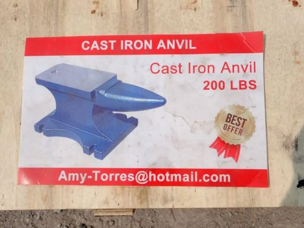 UNUSED Greatbear 200 Lb Single-Horn Iron Anvil