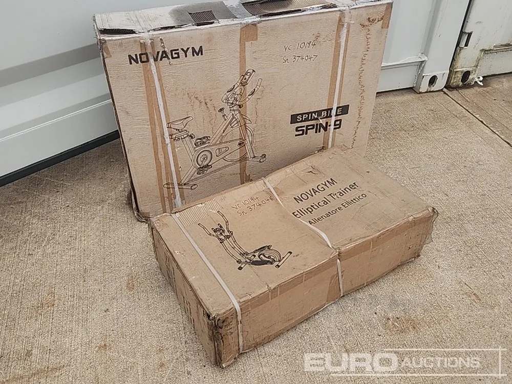 Unused NOVAGYM Elliptical Trainer & SPIN-9 Spin Bike