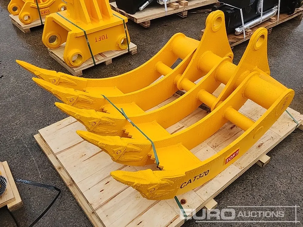 Unused 42" Toft Rake 80mm Pin to suit 20 Ton Excavator