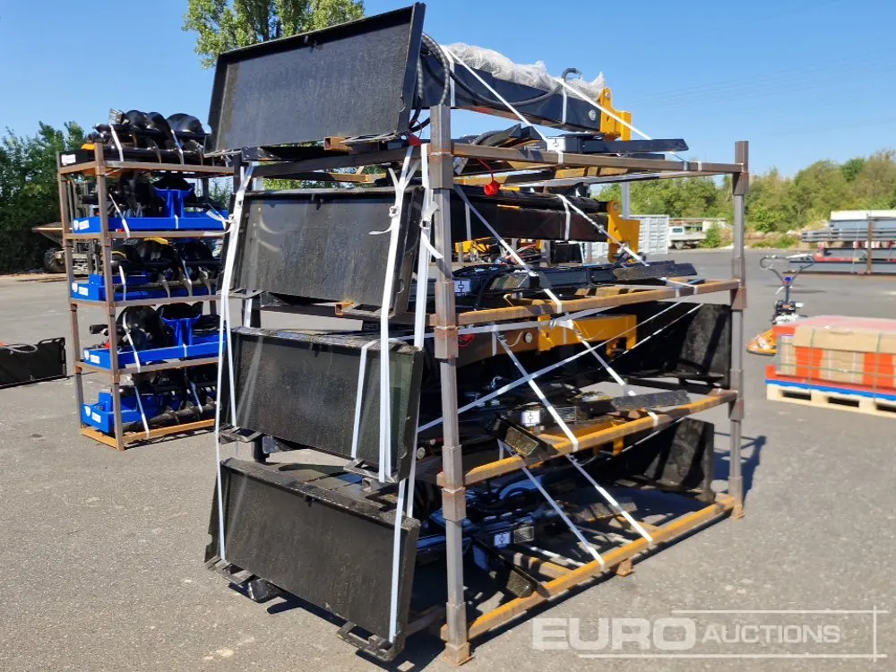 Unused Telescopic Arm (4 of) to suit SKIDSTEER LOADER. Rotary Tiller to suit MINI SKIDSTEER LOADER. Tyre Lifter to suit FORKLIFT