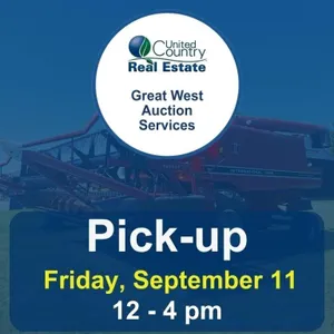 Pickup is Friday, September 11 at 12 - 4 pm