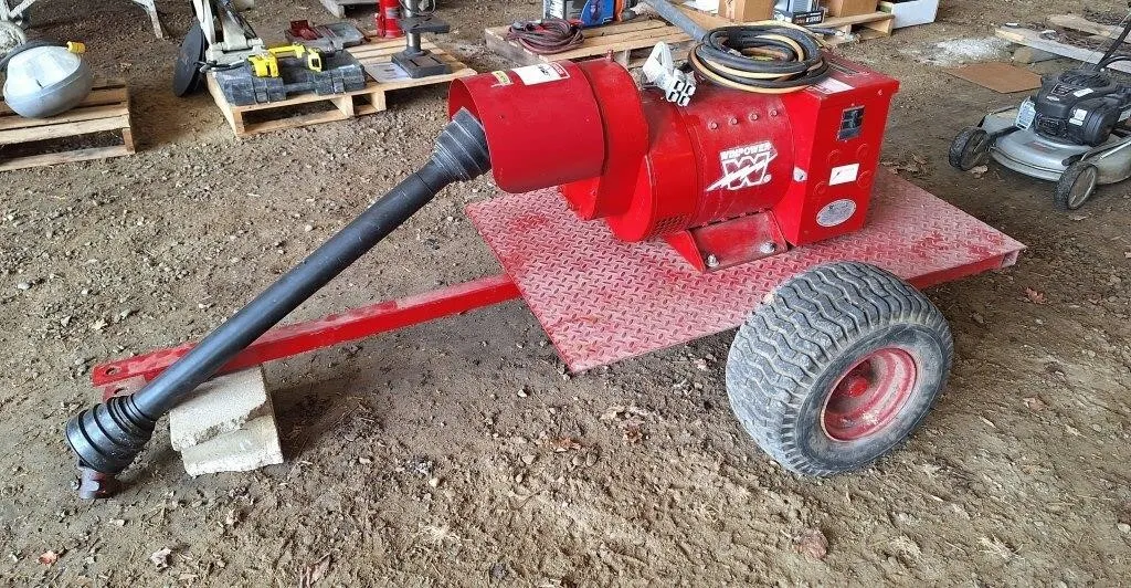 Winpower 45/25PTCD PTO generator on trailer