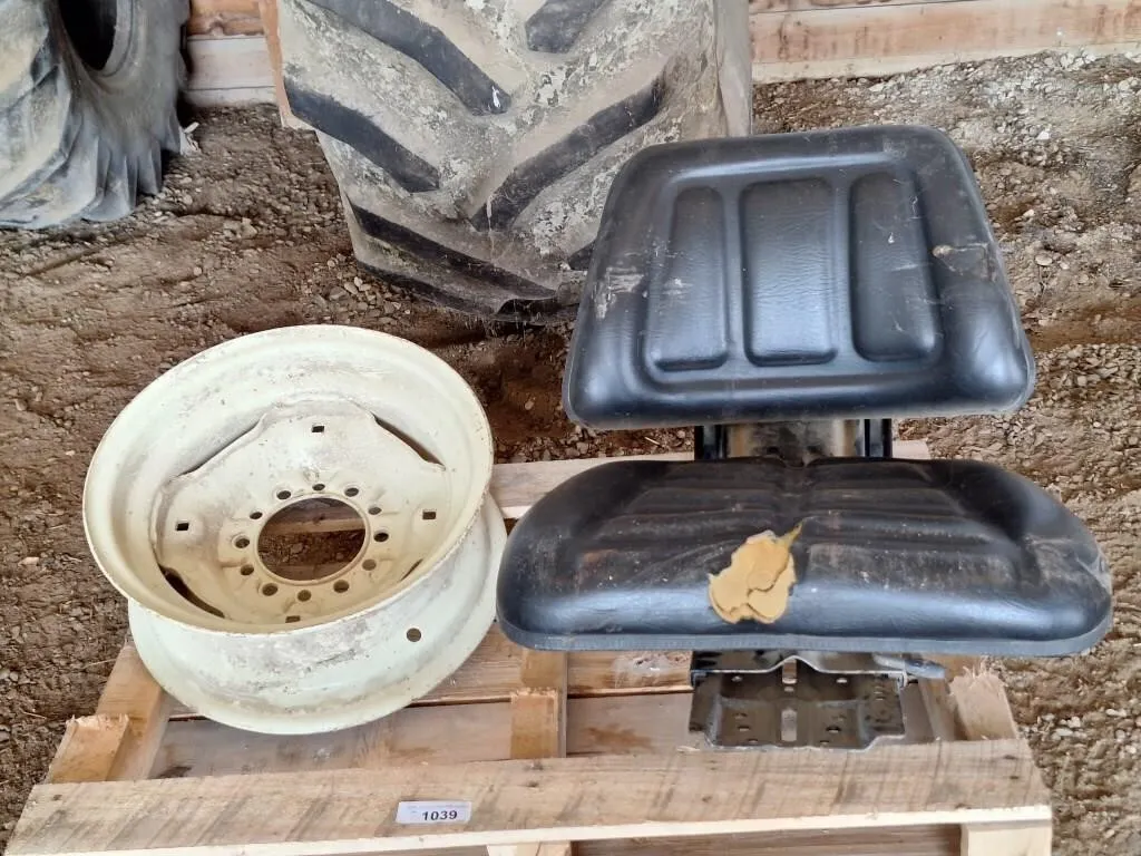 Tractor seat and tire rim 16 1/2" x 7 1/2"