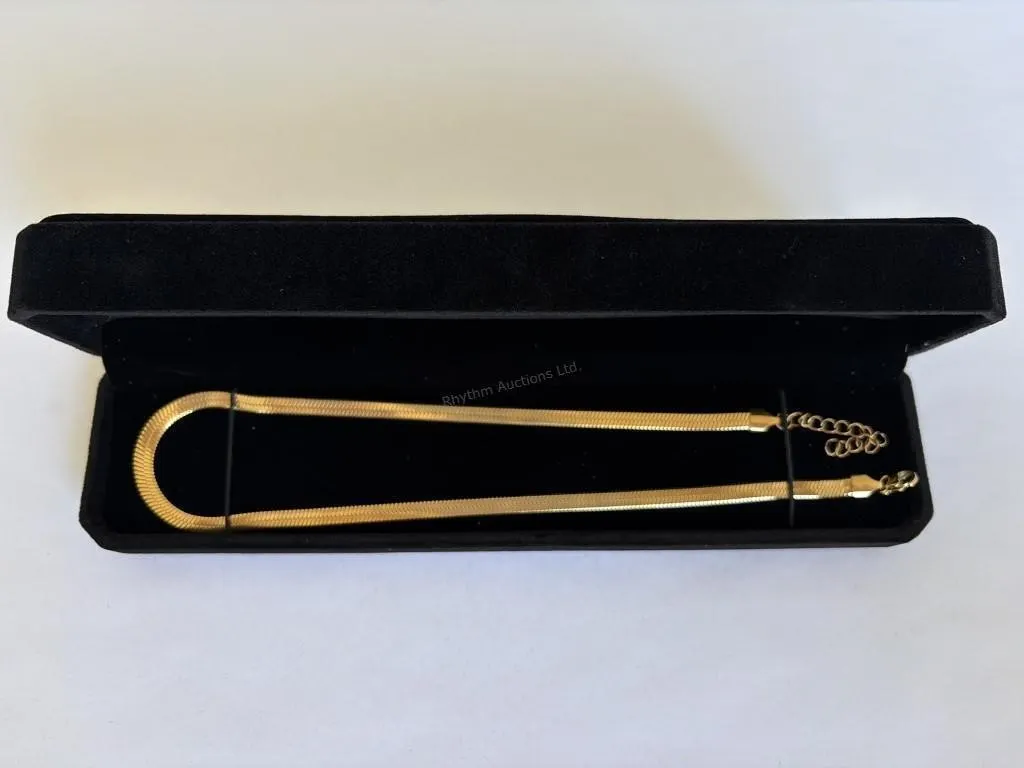 New 14K Gold Plated 5.0mm Serpentine Necklace